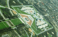 The green roof of Parliament House from above Photo by Carl Davies 