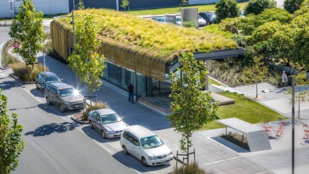 Auckland International Airport's interactive building Te Kaitaka - The Cloak has a living green roof.