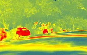 Thermal heat map readings with canopy